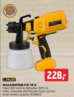 jem & fix Malersprøjte 18 V tilbud