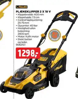 jem & fix PLÆNEKLIPPER 2 x 18 V tilbud