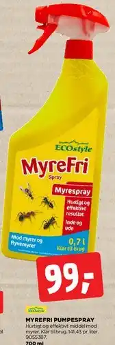 jem & fix MyreFri Spray (pumpespray) tilbud