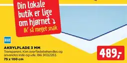 jem & fix AKRYLPLADE 3 MM tilbud