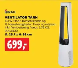 jem & fix Ventilator tårn tilbud