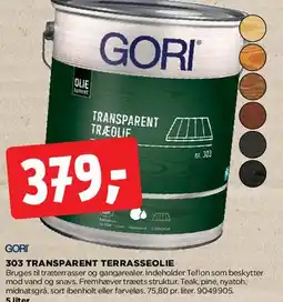 jem & fix 303 Transparent Terrasseolie tilbud