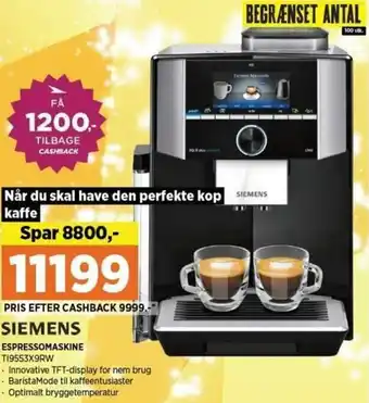 Power Espressomaskine T19553X9RW tilbud