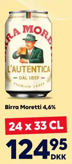 BorderShop Birra Moretti 4,6% tilbud