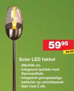 Bauhaus Solar LED fakkel tilbud