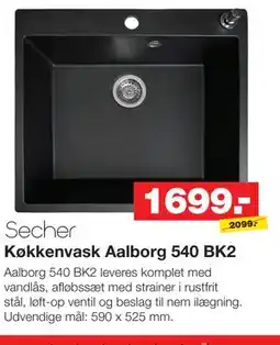 Bauhaus Køkkenvask Aalborg 540 BK2 tilbud