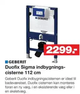 Bauhaus Duofix Sigma indbygningscisterne 112 cm tilbud