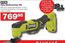 Bauhaus RYOBI Akku Multiværktøj 18V tilbud