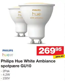 Bauhaus PHILIPS Hue white ambiance spotpære GU10 tilbud