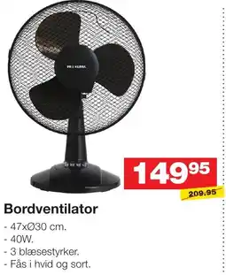 Bauhaus Bordventilator tilbud