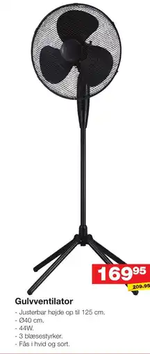 Bauhaus Gulvventilator tilbud
