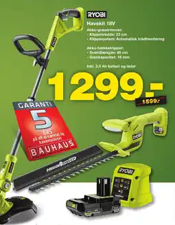 Bauhaus Havekit 18V tilbud