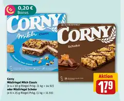 REWE DE CORNY Müsliriegel milch classic tilbud