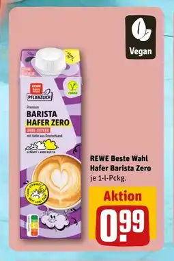 REWE DE REWE Beste wahl hafer barista zero tilbud