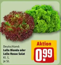 REWE DE Deutschland: Lollo Bionda oder Lollo Rosso Salat tilbud