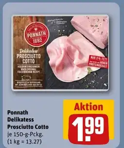 REWE DE Ponnath Delikatess Prosciutto Cotto tilbud