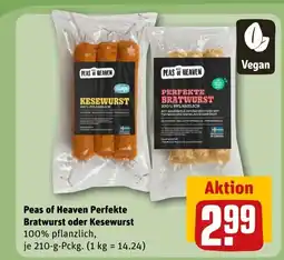 REWE DE Peas of Heaven Perfekte Bratwurst oder Kesewurst tilbud