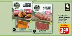 REWE DE Green Mountain Veganes Steak oder Chicken Wings tilbud