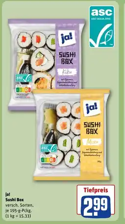 REWE DE ja! Sushi Box tilbud