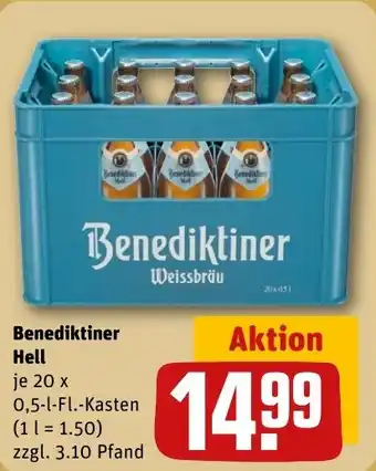REWE DE Benediktiner Hell tilbud