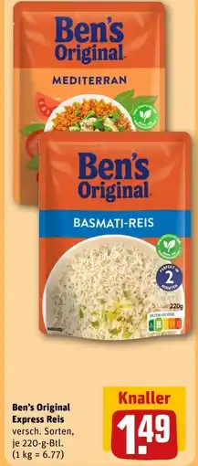 REWE DE Ben's Original Express Reis tilbud