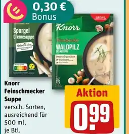 REWE DE Knorr Feinschmecker Suppe tilbud