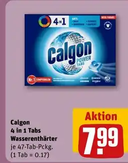 REWE DE Calgon 4 in 1 Tabs Wasserenthärter tilbud