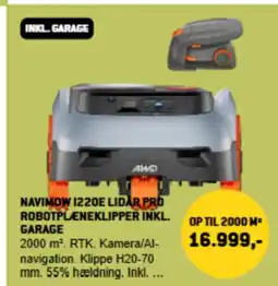 XL-BYG Navimow 1220e lidar pro robotplæneklipper inkl. garage tilbud