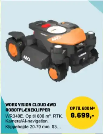 Worx vision cloud 4wd robotpleneklipper