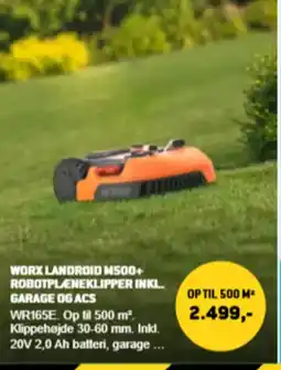 XL-BYG Worx landroid m500+ robotplæneklipper inkl. garage og acs tilbud
