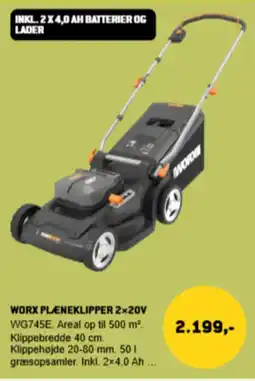 XL-BYG Worx pleneklipper 2×20v tilbud