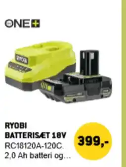 XL-BYG Ryobi batteris et 18v tilbud