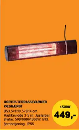 XL-BYG Hortus terrassevarmer væghængt tilbud