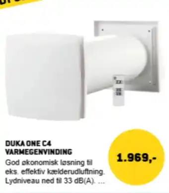 XL-BYG Duka one C4 varmegenvinding tilbud