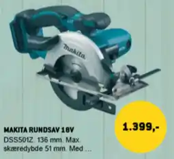 XL-BYG Makita rundsav 18v tilbud