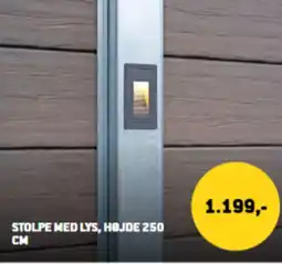 XL-BYG Stolpe med lys, højde tilbud