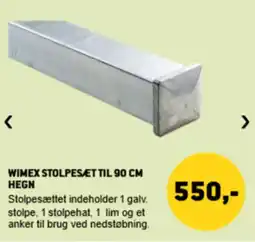 XL-BYG Wimex stolpesæt til 90 cm hegn tilbud