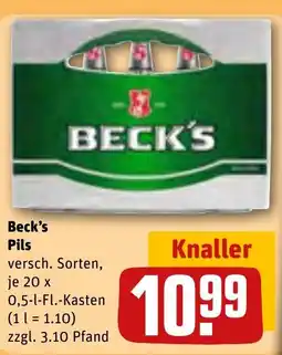 REWE DE Beck's Pils tilbud
