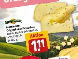 REWE DE Leerdammer Original oder Delacrème tilbud