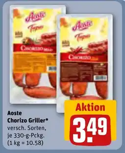 REWE DE Aoste Chorizo Griller tilbud
