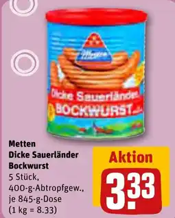 REWE DE Metten Dicke Sauerländer Bockwurst tilbud