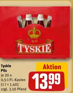 REWE DE Tyskie Pils tilbud