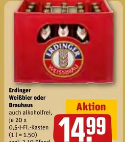 REWE DE Erdinger Weißbier oder Brauhaus tilbud