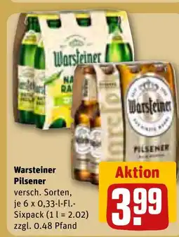 REWE DE Warsteiner Pilsener tilbud