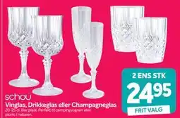 Din Isenkræmmer Vinglas, Drikkeglas eller Champagneglas tilbud