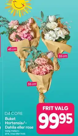 Din Isenkræmmer Buket Hortensia/Dahlia eller rose tilbud
