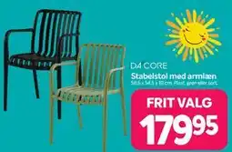 Din Isenkræmmer Stabelstol med armlæn tilbud