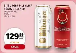 Scandinavian Park BITBURGER PILS ELLER KÖNIG PILSENER tilbud