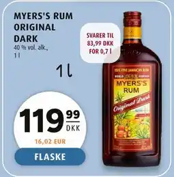 Scandinavian Park MYERS'S RUM ORIGINAL DARK tilbud