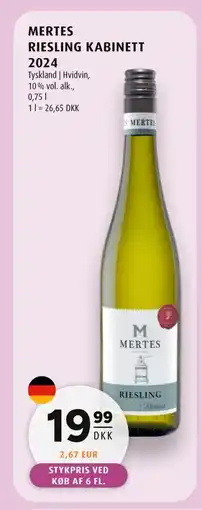 Scandinavian Park MERTES RIESLING KABINETT 2024 tilbud